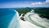 Whitehaven Beach aus dem Flugzeug